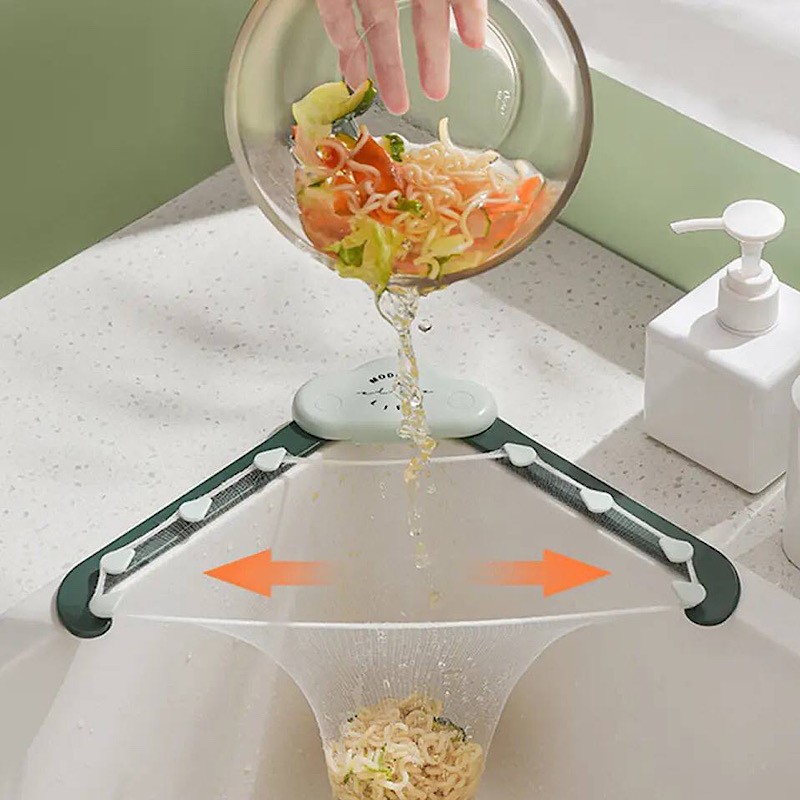 تفاله گیر گوشه سینک به همراه 50 عدد توری